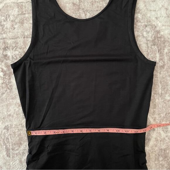 Diane Von Furstenberg Black Ruched Dress Size Small - Picture 10 of 10